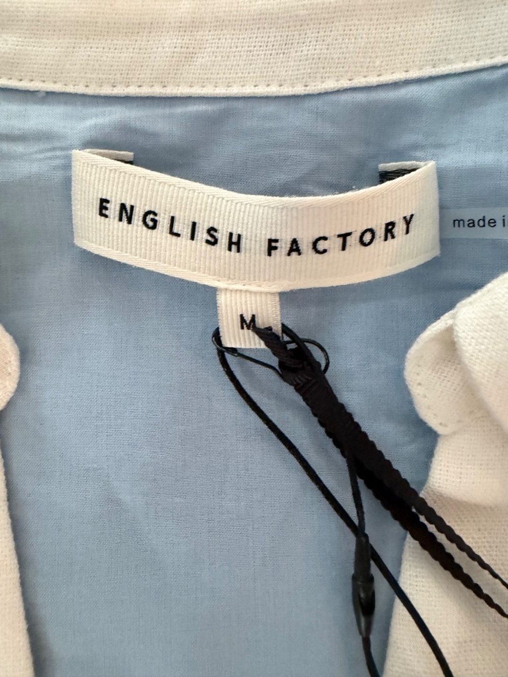English Factory Blue Ric Rac Dress (M) NWT - Picture 6 of 14